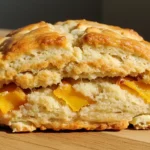 Caramelized White Chocolate Peach Scones