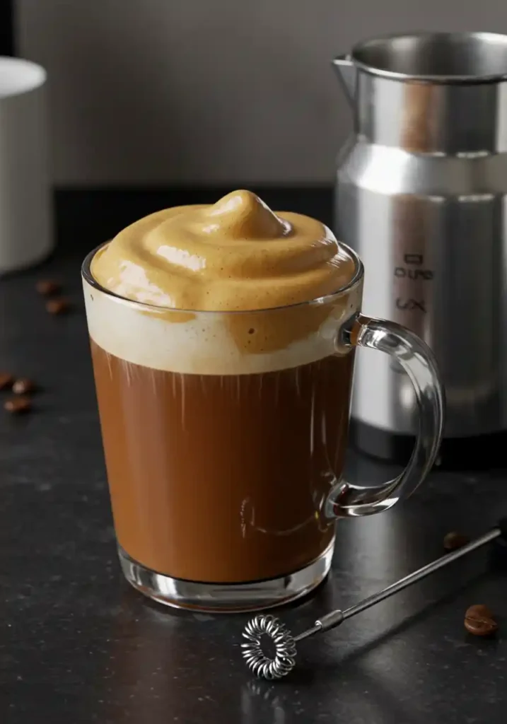 blended coffee loophole recipe in glass mug